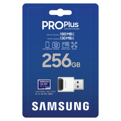 CARD 256GB Samsung Pro Plus microsdxc 180MB/s + USB-Kartenleser