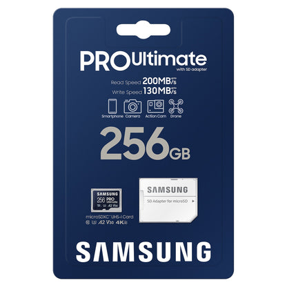 CARD 256GB Samsung PRO Ultimate microSDXC 200MB/s +Adapter