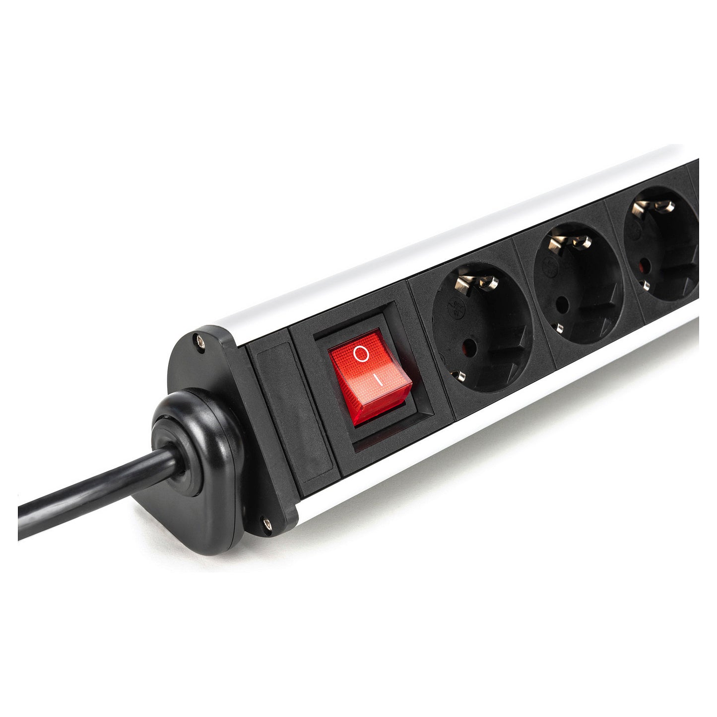 Digitus 6-Fach Steckdosenleiste mit 2xUSB-A; 1xUSB-C und Schalter Schwarz/Silver