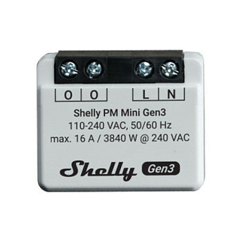 Shelly Relais "PM Mini Gen. 3" WLAN BT Unterputz