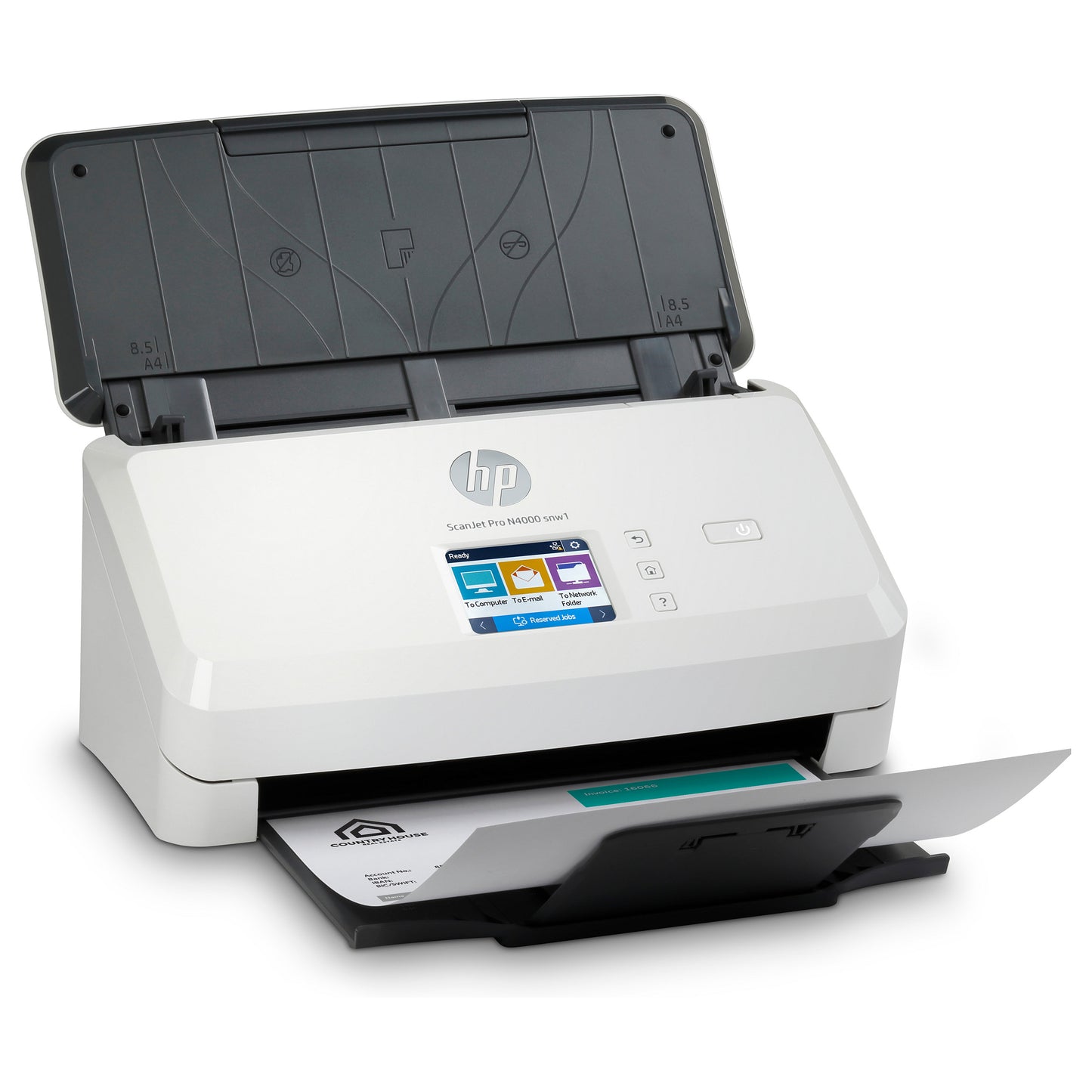 HP Scanjet Pro N4000 snw1 Dokumentenscanner A4 40 S./Min USB 3.0 LAN WLAN WiFi Duplex ADF