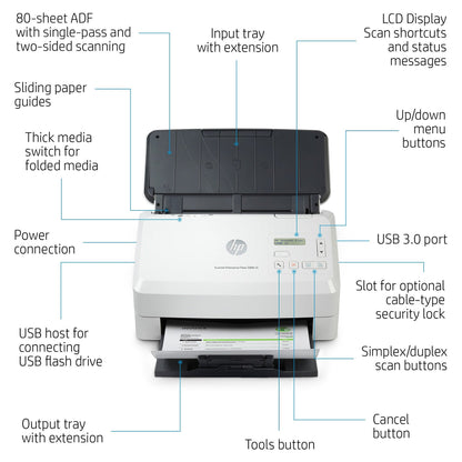 HP Scanjet Enterprise Flow 5000 s5 Dokumentenscanner A4 65 S./Min. USB 3.0 Duplex ADF