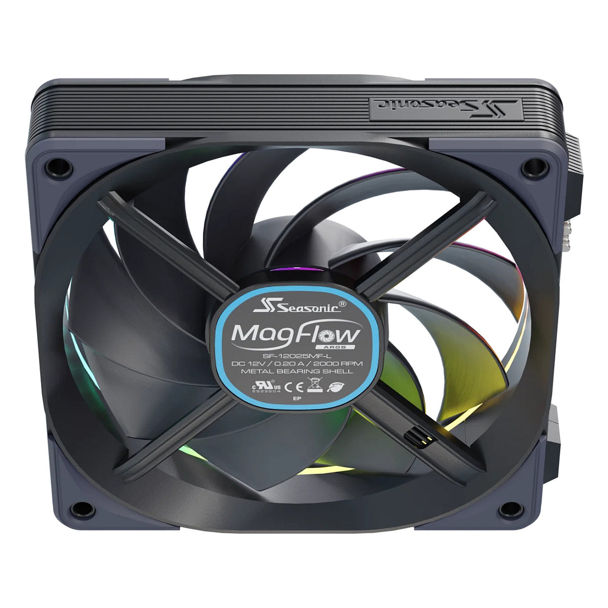 120mm Seasonic MagFlow 1225PWM ARGB 3-Fan Kit