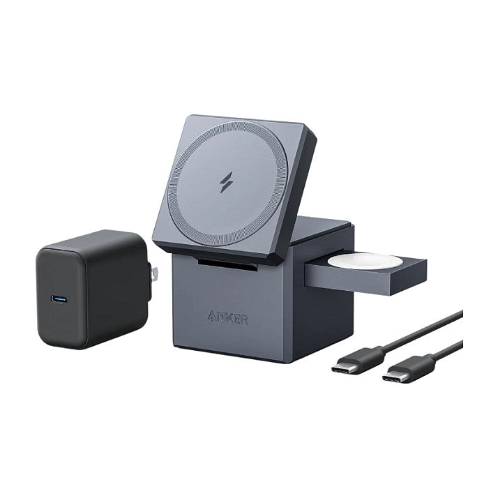 Anker 3-in-1 Charge Cube MagSafe All-in-One-Ladelösung Apple 15W grey