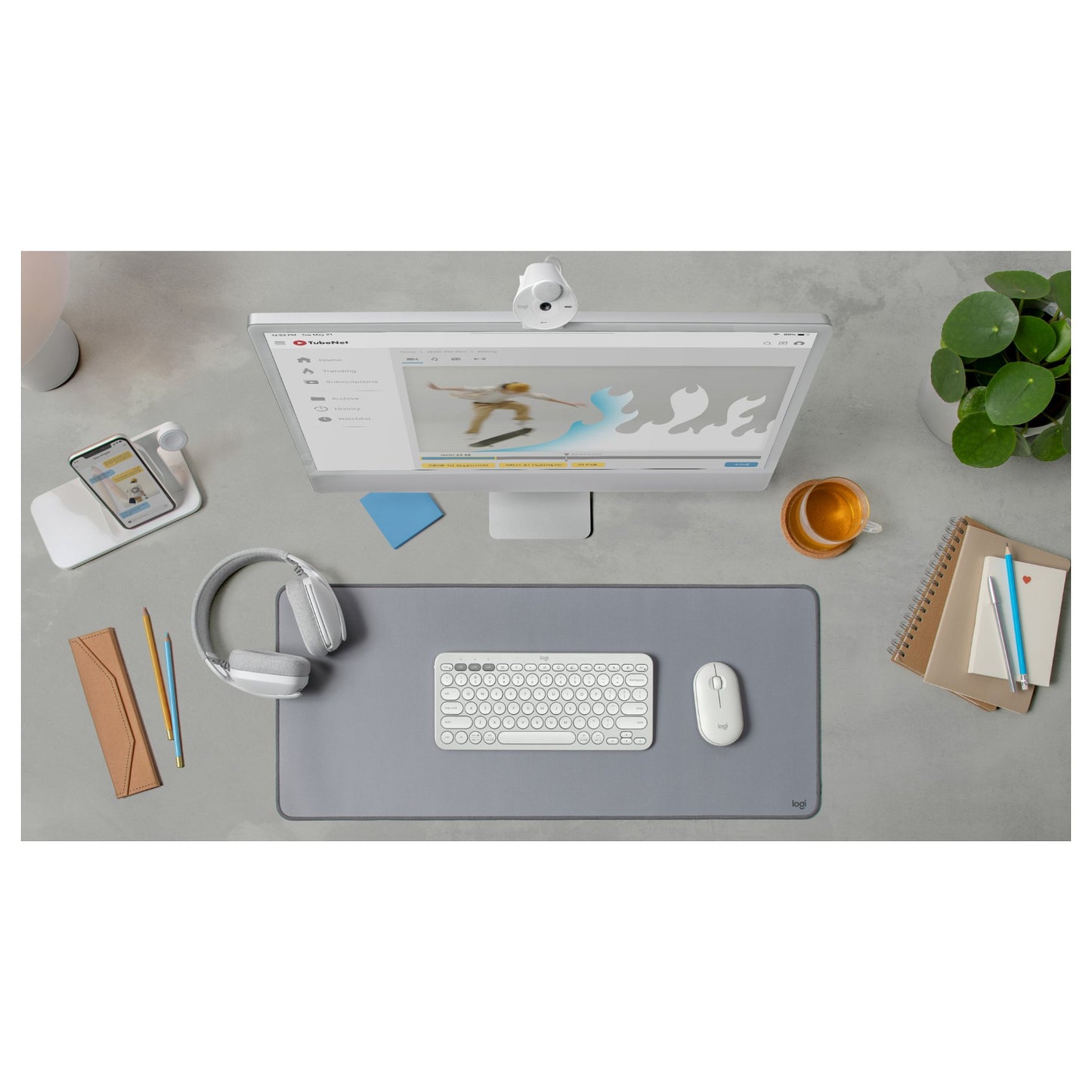 Logitech Pebble M350s Wireless Tonal White