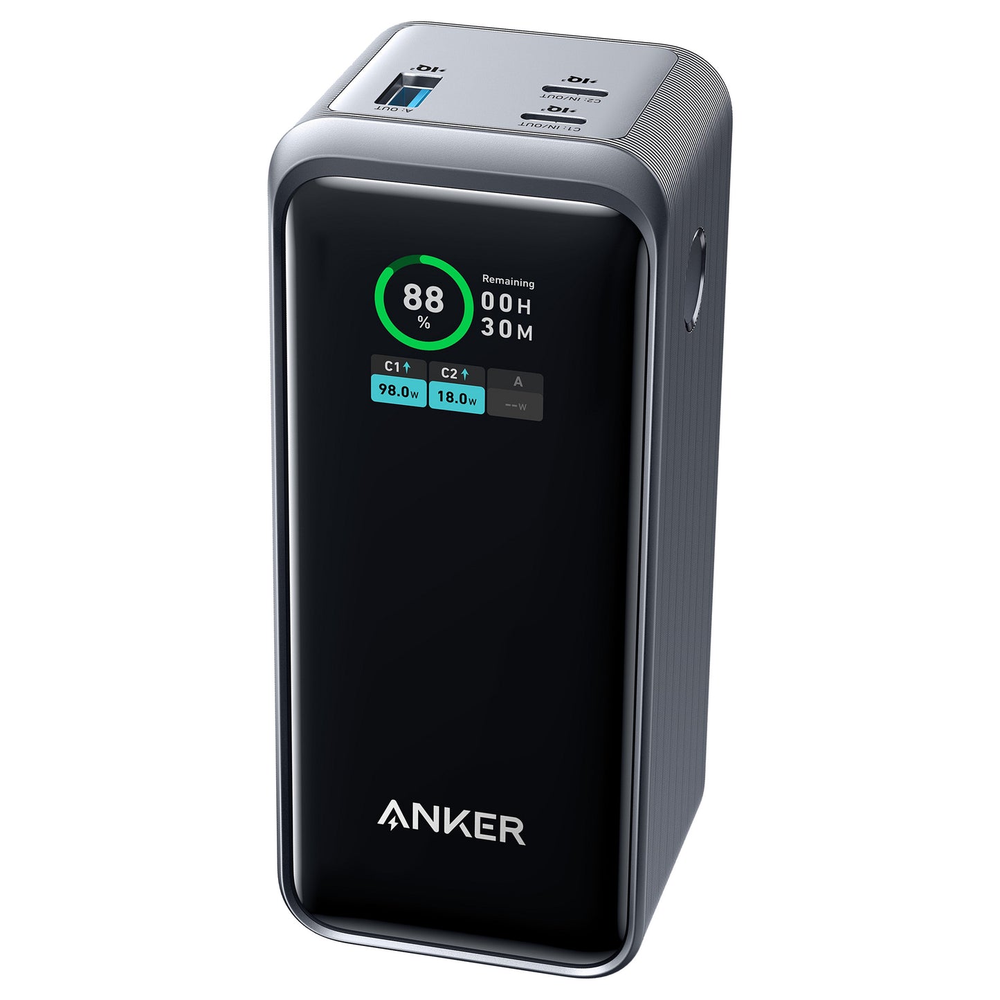 Anke Prime PowerBank 20.000mAh (200W) schwarz 2x USB-C 1x USB-A inkl. Display black