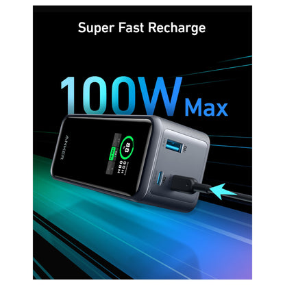 Anke Prime PowerBank 20.000mAh (200W) schwarz 2x USB-C 1x USB-A inkl. Display black
