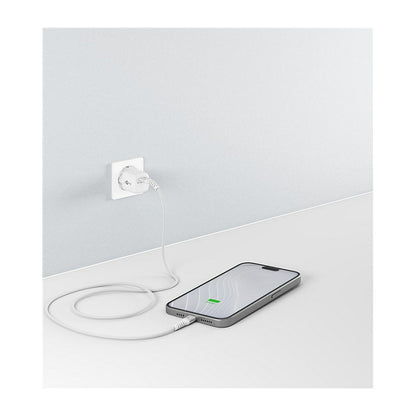 Goobay USB-C (ST-ST) 1m Anschlusskabel Textilmantel Weiß