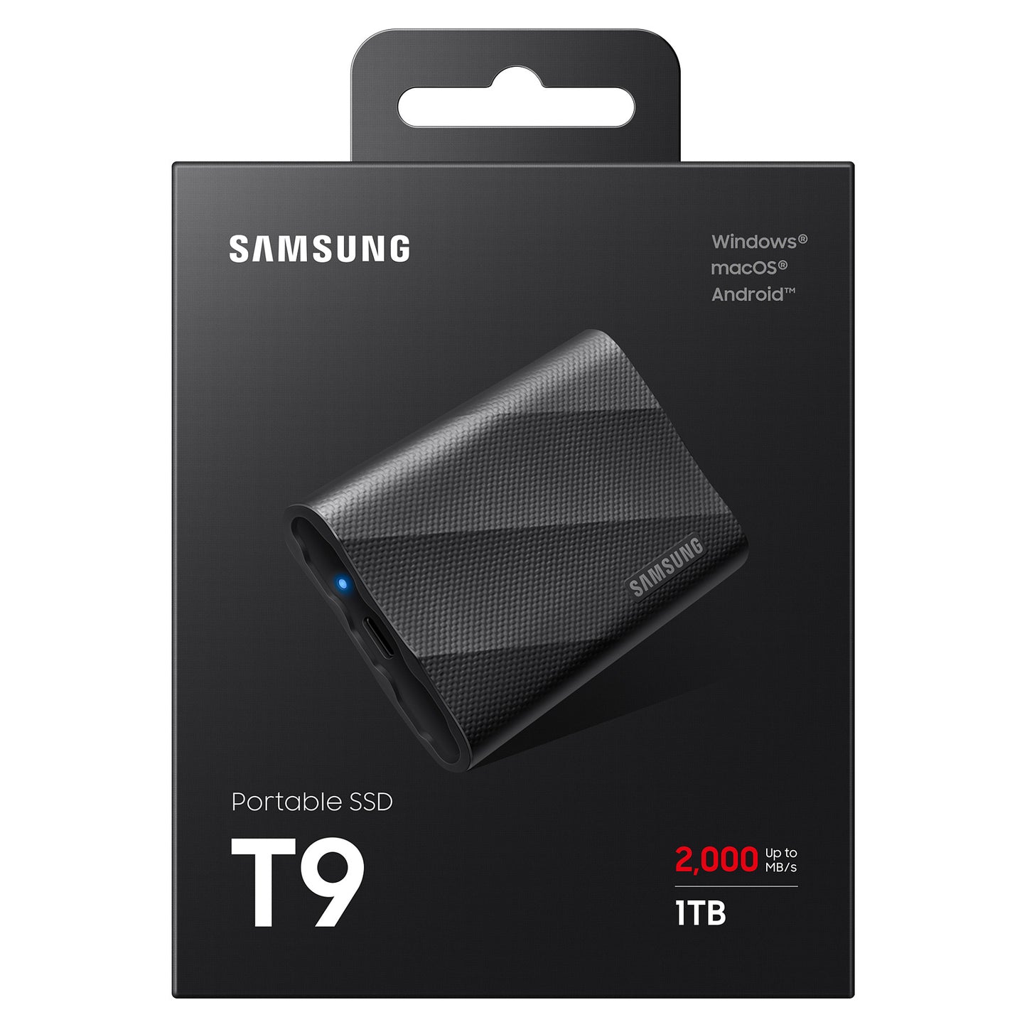 1TB Samsung Portable T9 USB 3.2 Gen2 Black retail