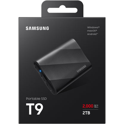 2TB Samsung Portable T9 USB 3.2 Gen2 Schwarz Einzelhandel