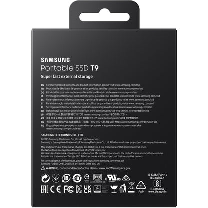 2TB Samsung Portable T9 USB 3.2 Gen2 Schwarz Einzelhandel