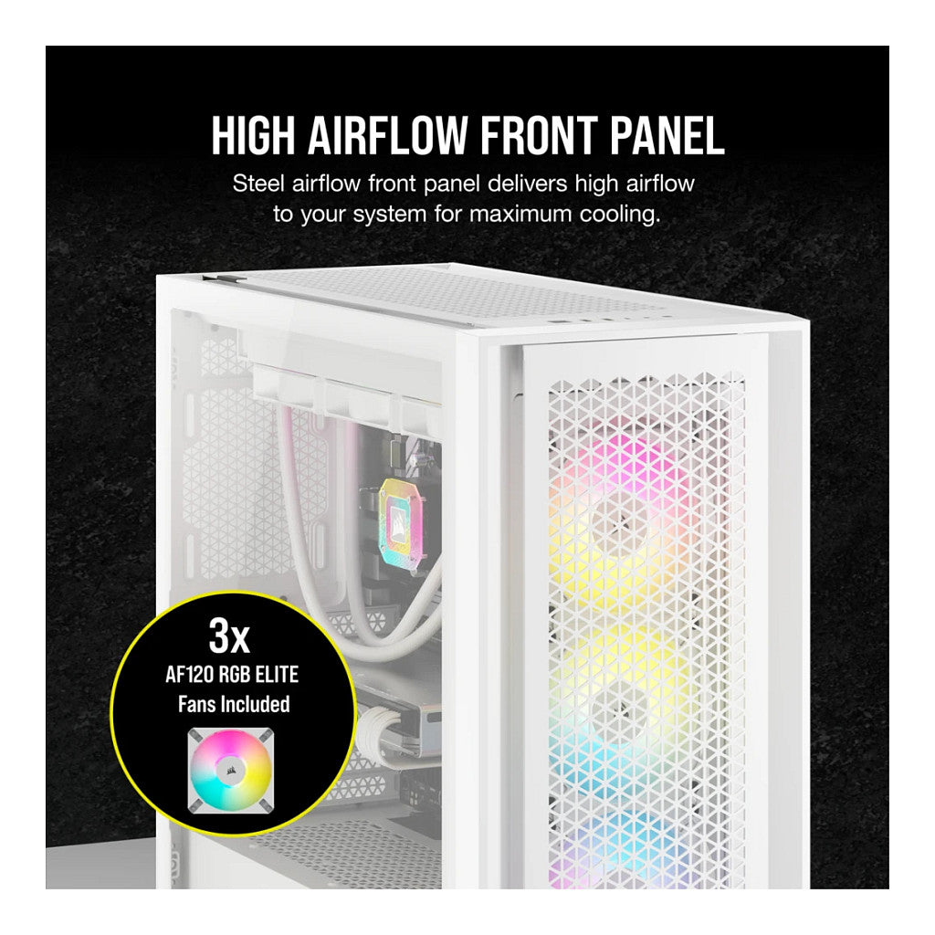 Midi Corsair iCUE 5000D RGB Airflow Window White