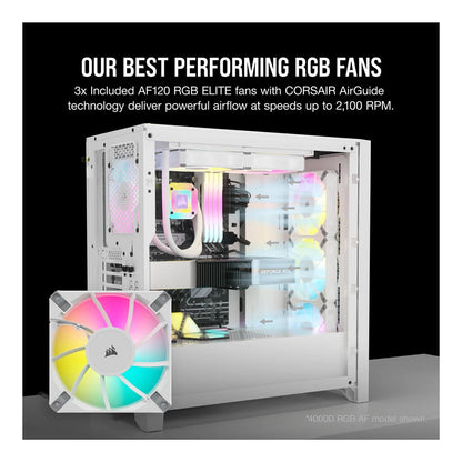 Midi Corsair iCUE 5000D RGB Airflow Window White