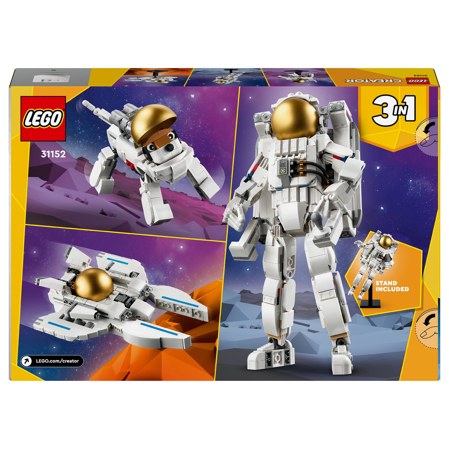 LEGO Creator 3-in-1 Astronaut im Weltraum 31152