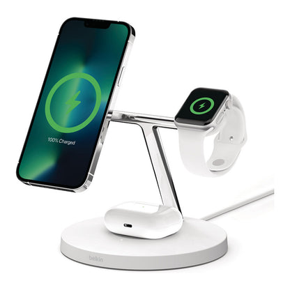 Belkin MagSafe 3-in-1-Ladegerät iPhone 12/13 Serie, weiß