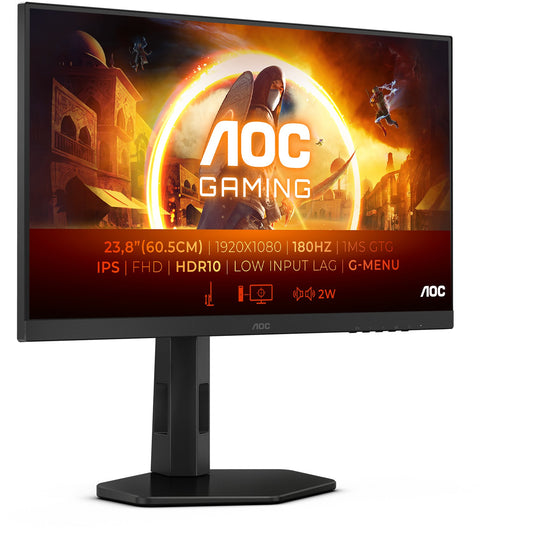 61cm/24" (1920x1080) AOC Gaming 24G4X 16:9 FHD IPS 0,5ms 180Hz HDR10 2xHDMI DP Speaker Black