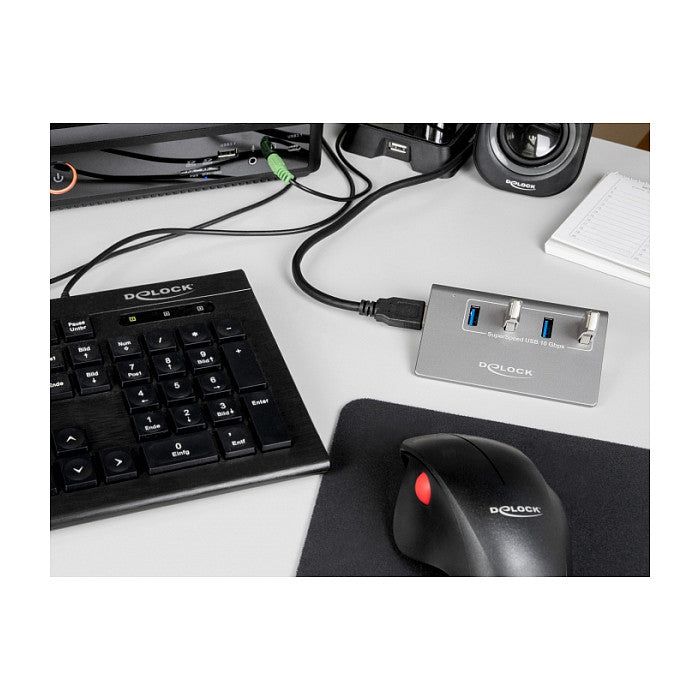 DELOCK USB 3.2 Gen 2 Hub mit 4 USB Typ-A Ports