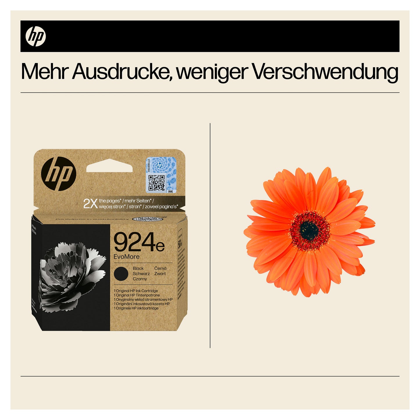 HP 924e EvoMore Black Original Ink Cartridge