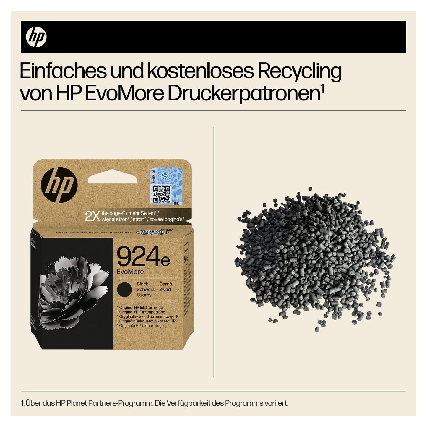 HP 924e EvoMore Black Original Ink Cartridge