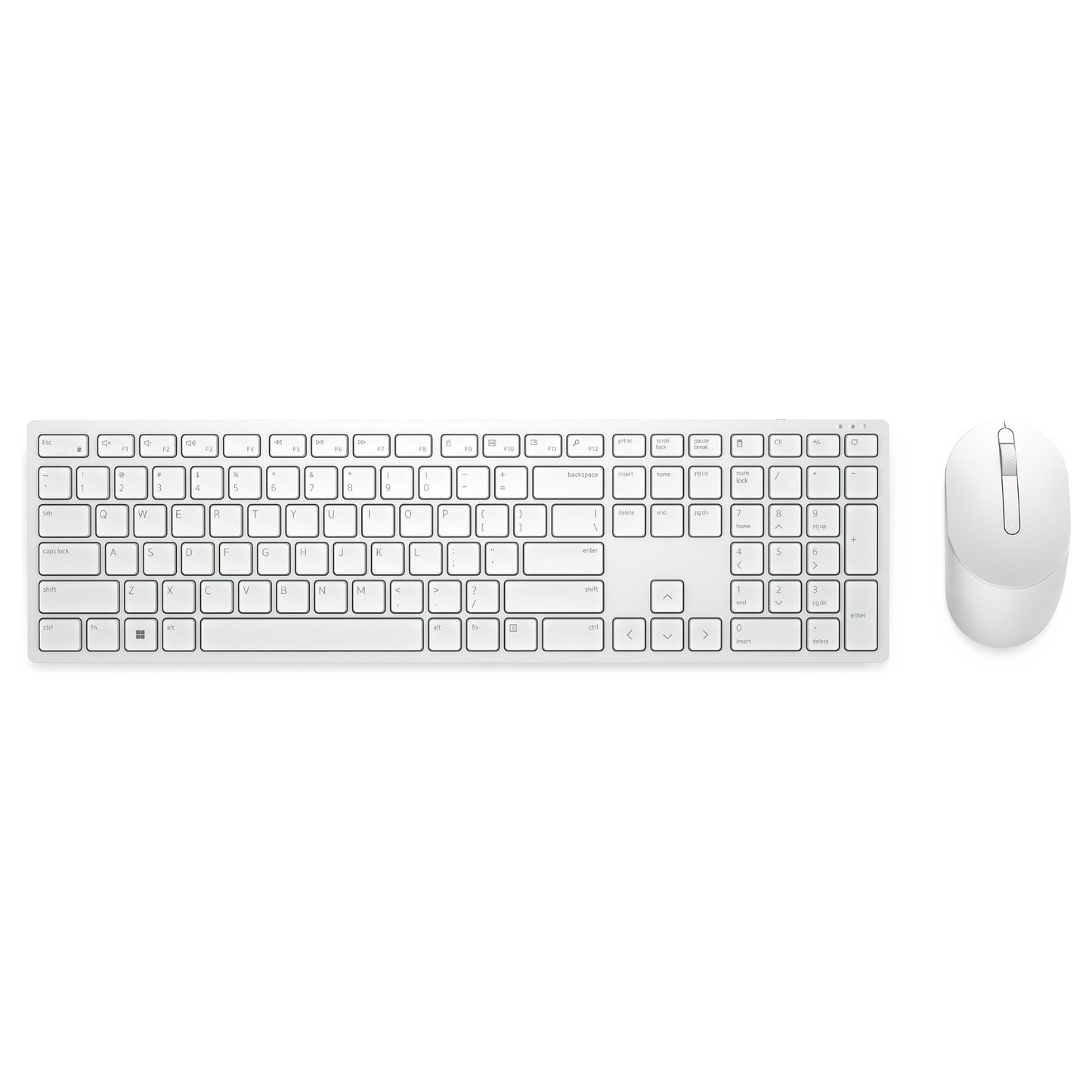 Dell Pro KM5221W - Tastatur-und-Maus-Set - kabellos white QWERTZ DE