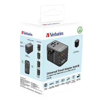Verbatim UTA-06 100W Universal Reise Ladeadapter GaN III