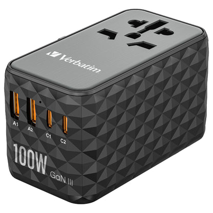 Verbatim UTA-06 100W Universal Reise Ladeadapter GaN III