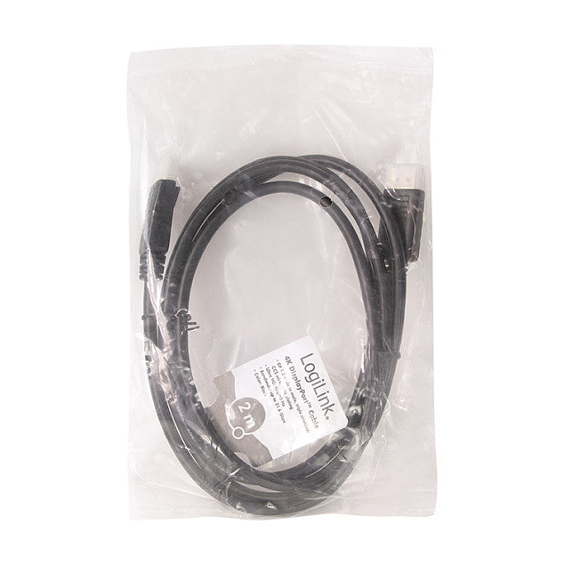 LogiLink DisplayPort 1.2 (ST-ST) 2m Anschlusskabel 4K 60Hz Schwarz