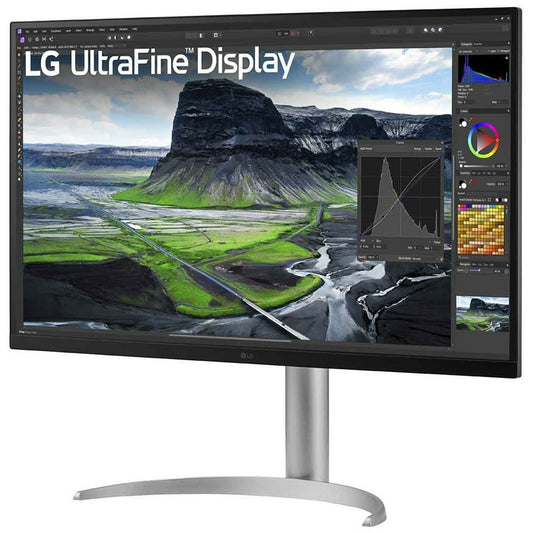 80cm/32" (3840x2160) LG UltraFine 32UQ850V-W 16:9 4K IPS 5ms 60Hz HDR400 HDMI DP USB-C Speaker Pivot Silver