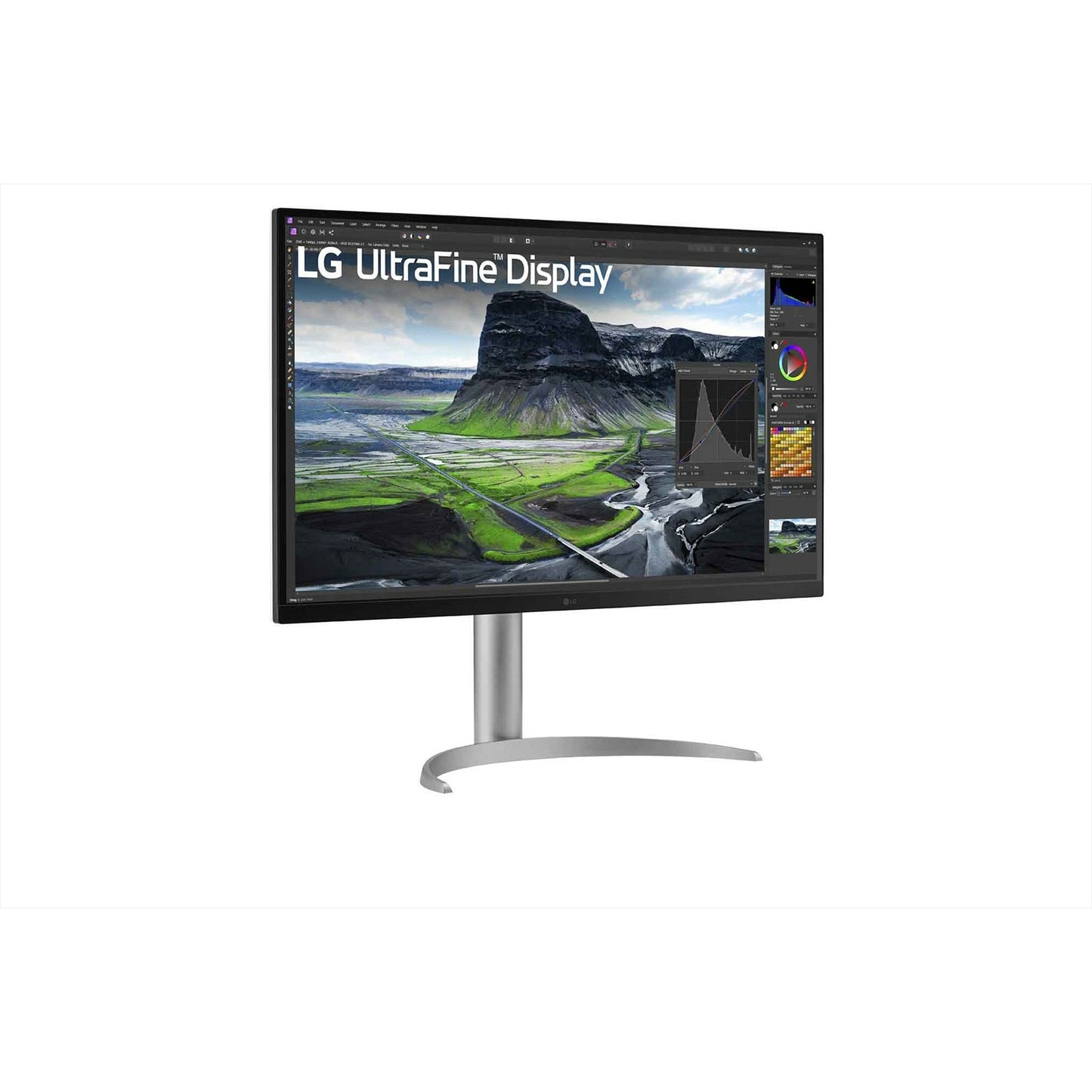 80cm/32" (3840x2160) LG UltraFine 32UQ850V-W 16:9 4K IPS 5ms 60Hz HDR400 HDMI DP USB-C Speaker Pivot Silver