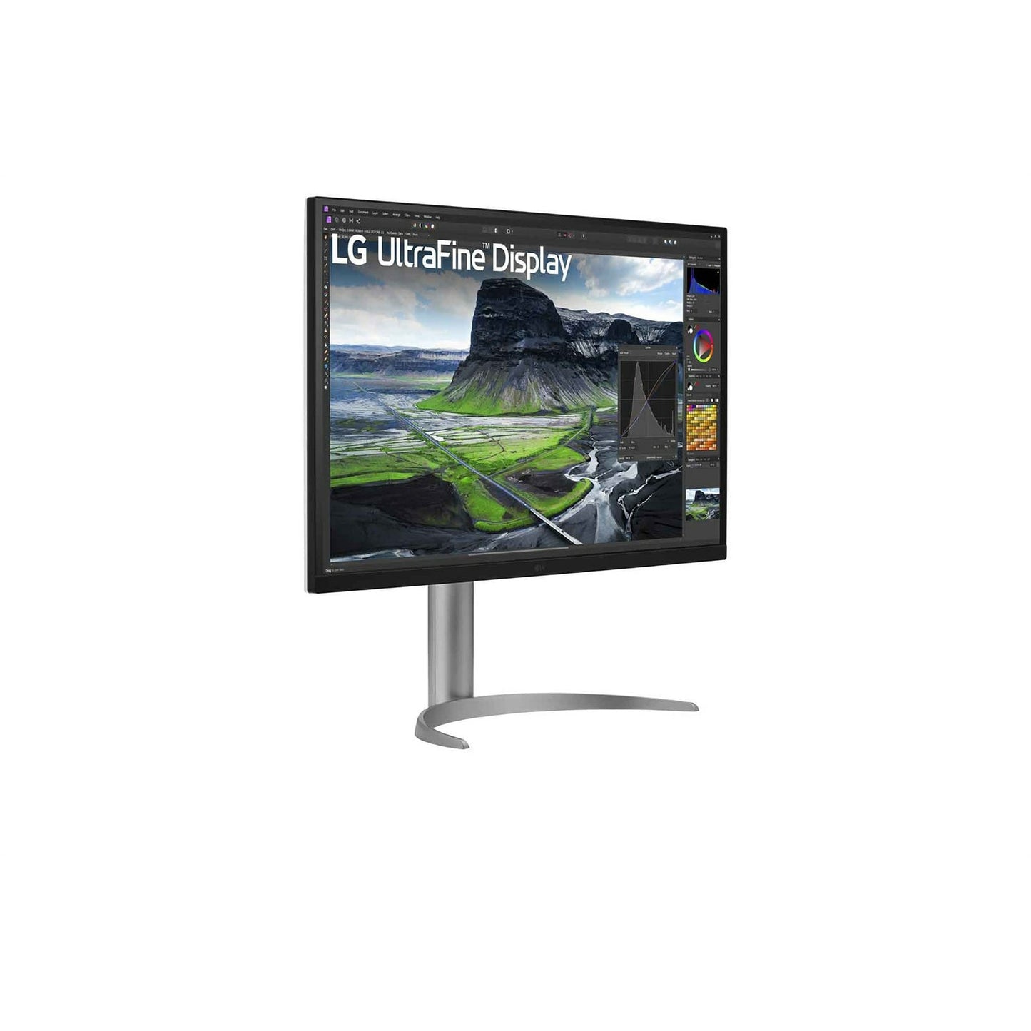 80cm/32" (3840x2160) LG UltraFine 32UQ850V-W 16:9 4K IPS 5ms 60Hz HDR400 HDMI DP USB-C Speaker Pivot Silver