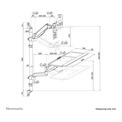 Neomounts Wandhalterung, voll beweglich, für 17-32" Bildschirme 9KG WL90-325BL1