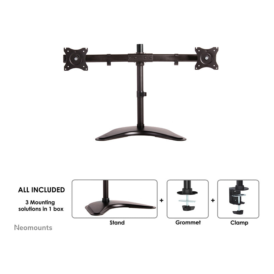 Neomounts Full-Motion-Tischhalterung für 10-27" Bildschirme 16KG NM-D335DBLACK Black