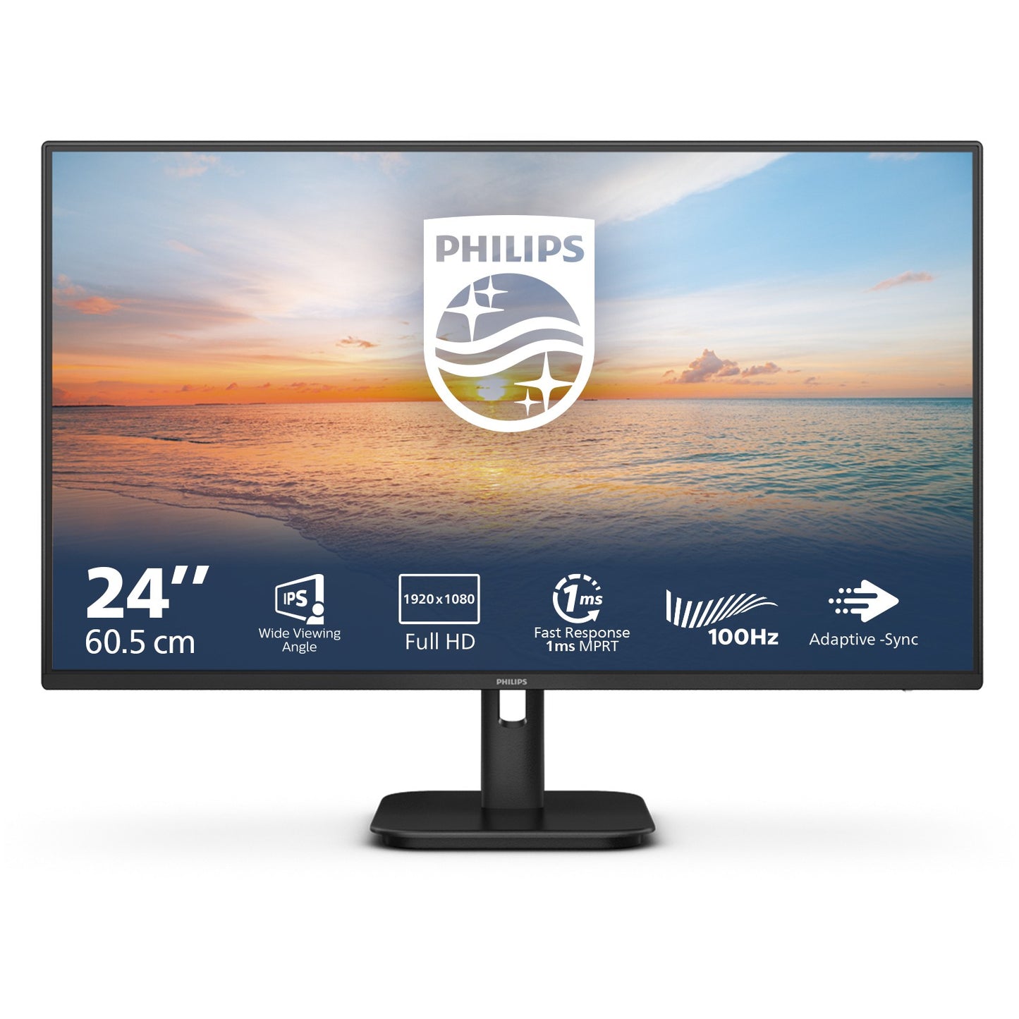 61cm/24" (1920x1080) Philips 24E1N1100A 16:9 FHD IPS 1ms 100Hz VGA HDMI Speaker Black