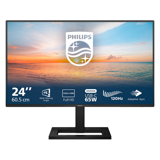 60,5cm/24" (1920x1080) Philips 24E1N1300AE 16:9 FHD IPS 1ms 100Hz HDMI USB-C Speaker Black