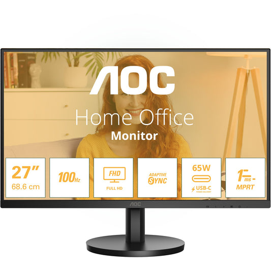 68,68cm/27" (1920x1080) AOC Basic-line 27B3CA2 16_AOC Basic-line 27B3CA2 16:9 FHD IPS 1ms 100Hz HDMI USB-C Lautsprecher Schwarz