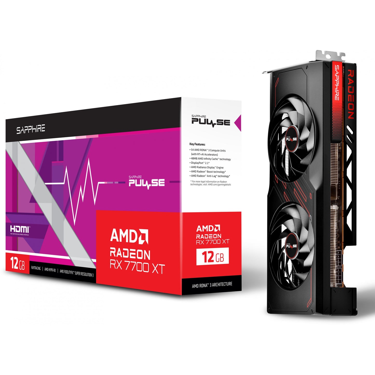 RX 7700 XT 12GB Sapphire Pulse Radeon GDDR6