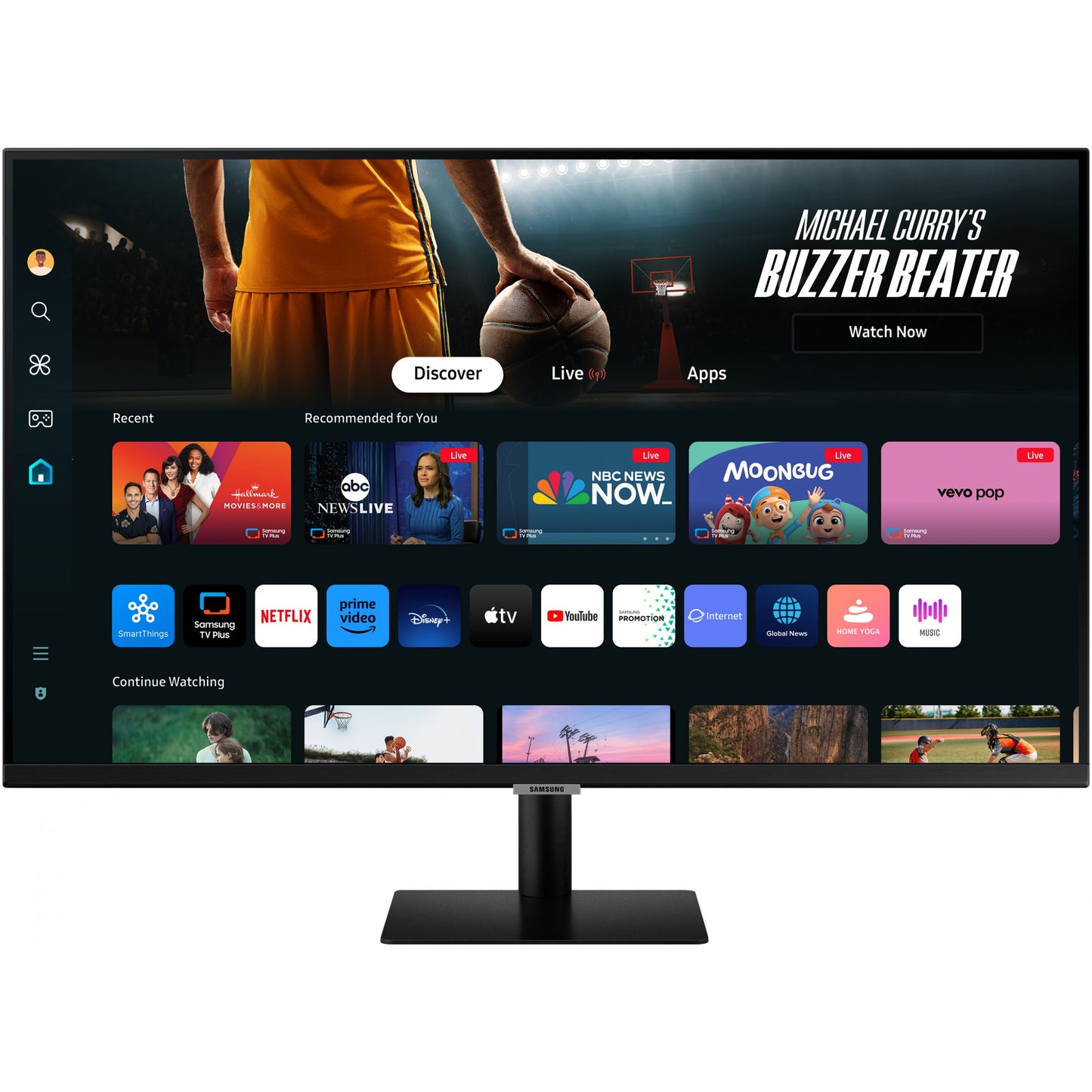 81,3cm/32" (3840x2160) Samsung LS32DM700UUXEN 16:9 4K UHD 4ms 60Hz HDMI USB-C Tizen Wifi Speaker Black