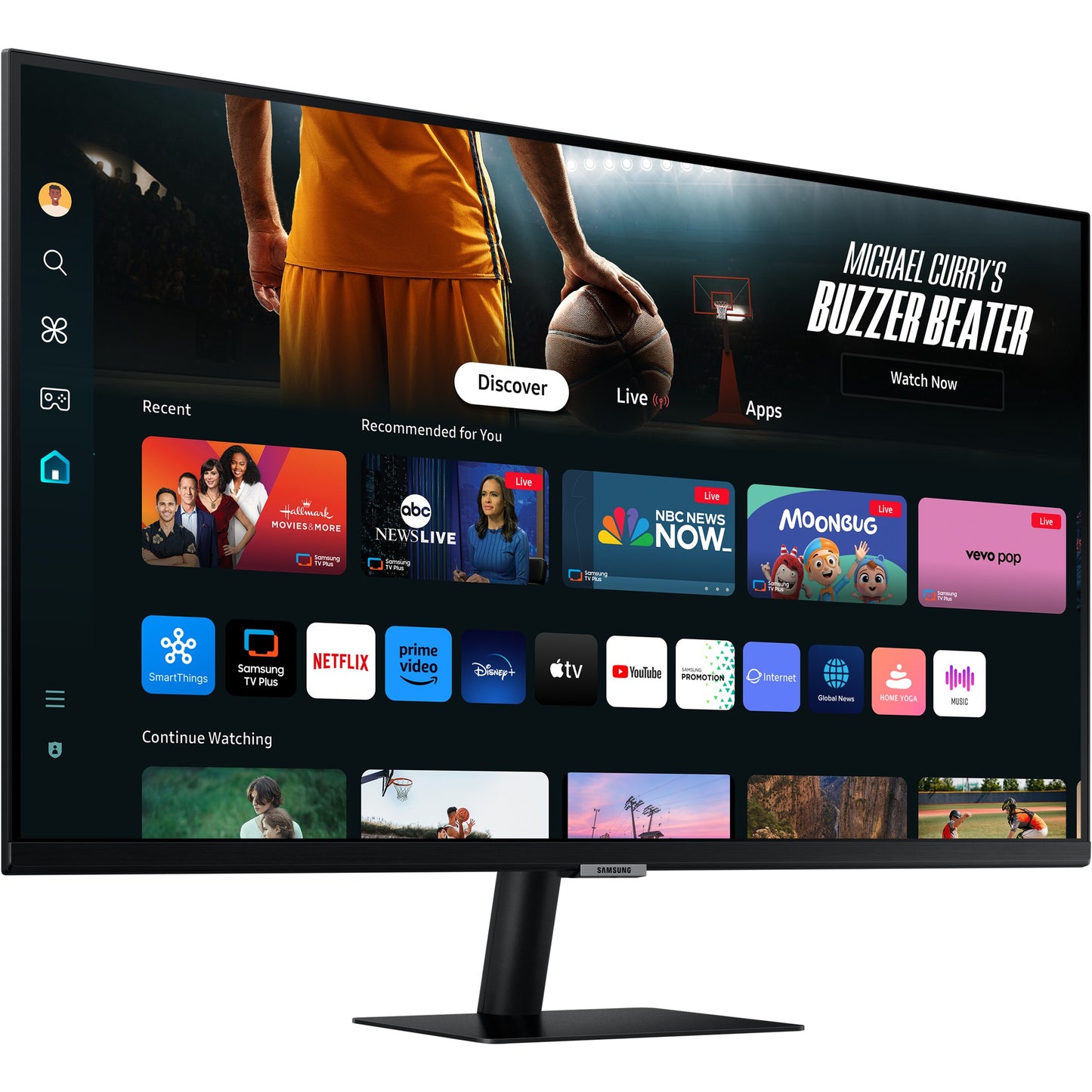 81,3cm/32" (3840x2160) Samsung LS32DM700UUXEN 16:9 4K UHD 4ms 60Hz HDMI USB-C Tizen Wifi Speaker Black