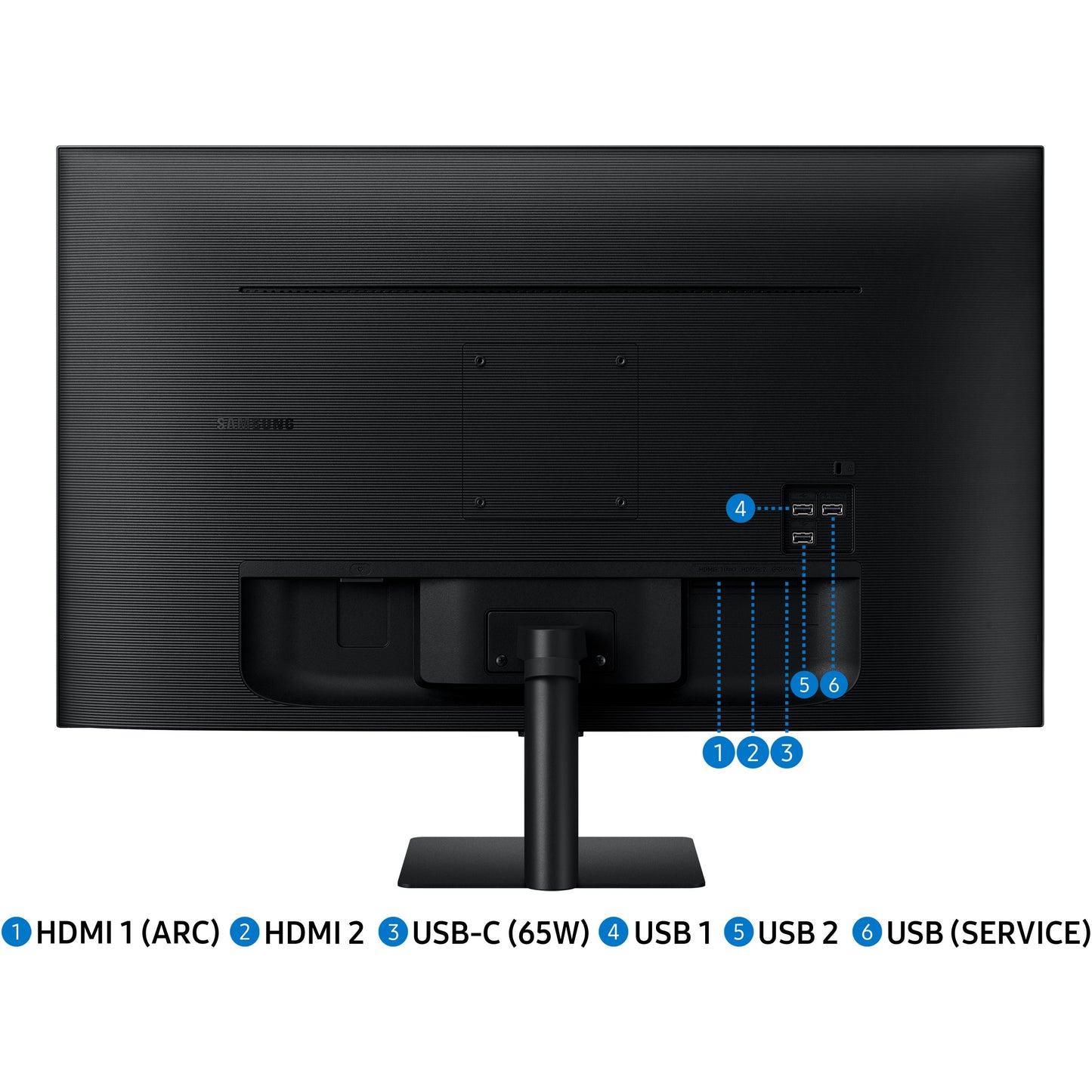 81,3cm/32" (3840x2160) Samsung LS32DM700UUXEN 16:9 4K UHD 4ms 60Hz HDMI USB-C Tizen Wifi Speaker Black