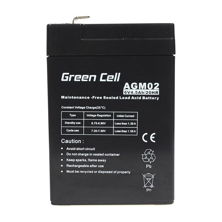 Green Cell Ersatzbatterie AGM02 6V/4,5Ah