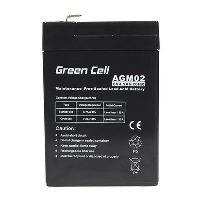 Green Cell Ersatzbatterie AGM02 6V/4,5Ah