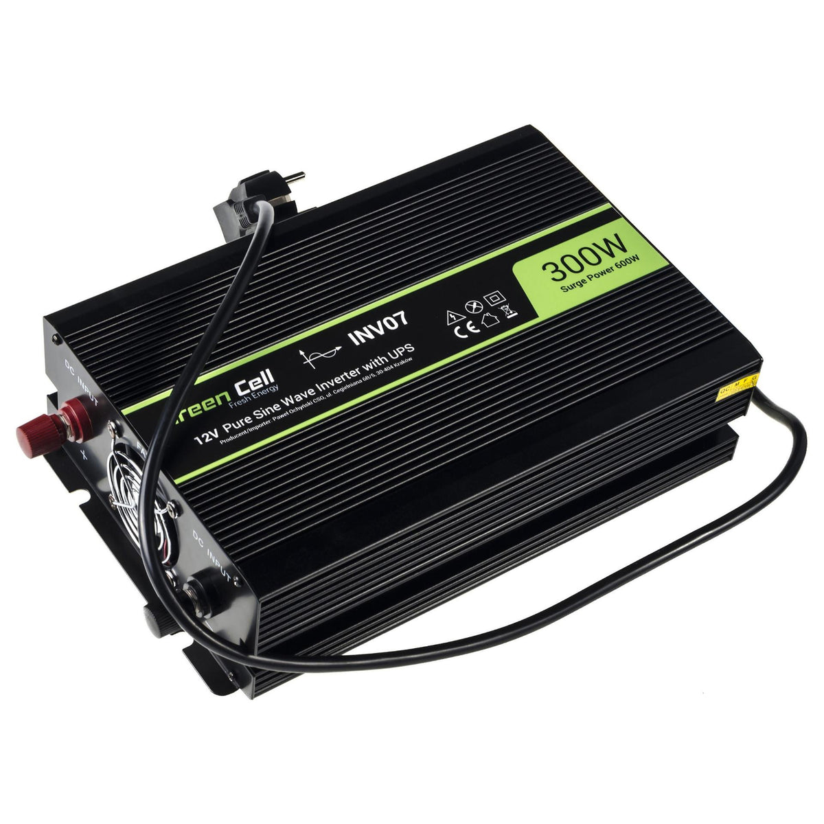 Green Cell KFZ Spannungswandler Power Inverter 12V > 230V 300/600W
