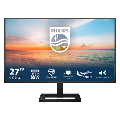 68,6cm/27" (2560x1440) Philips 27E1N1600AE 16:9 QHD IPS 1ms 100Hz HDMI USB-C Speaker Black
