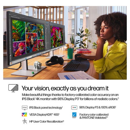 HP 727pk IPS 4K 3840x2160@60Hz DP/HDMI/USB-C 400cd