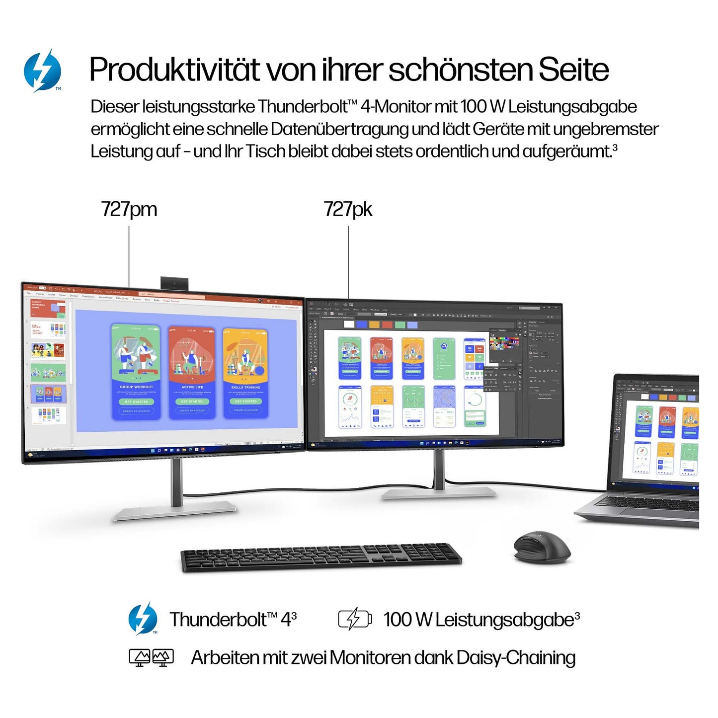 HP 727pk IPS 4K 3840x2160@60Hz DP/HDMI/USB-C 400cd