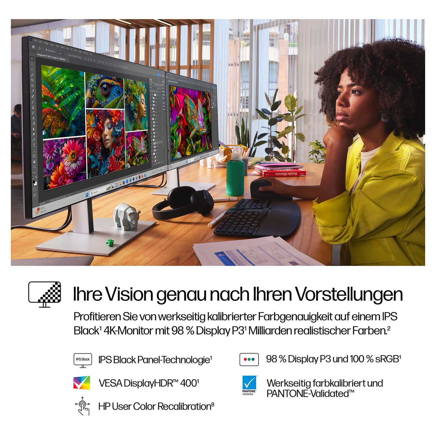 HP 727pk IPS 4K 3840x2160@60Hz DP/HDMI/USB-C 400cd