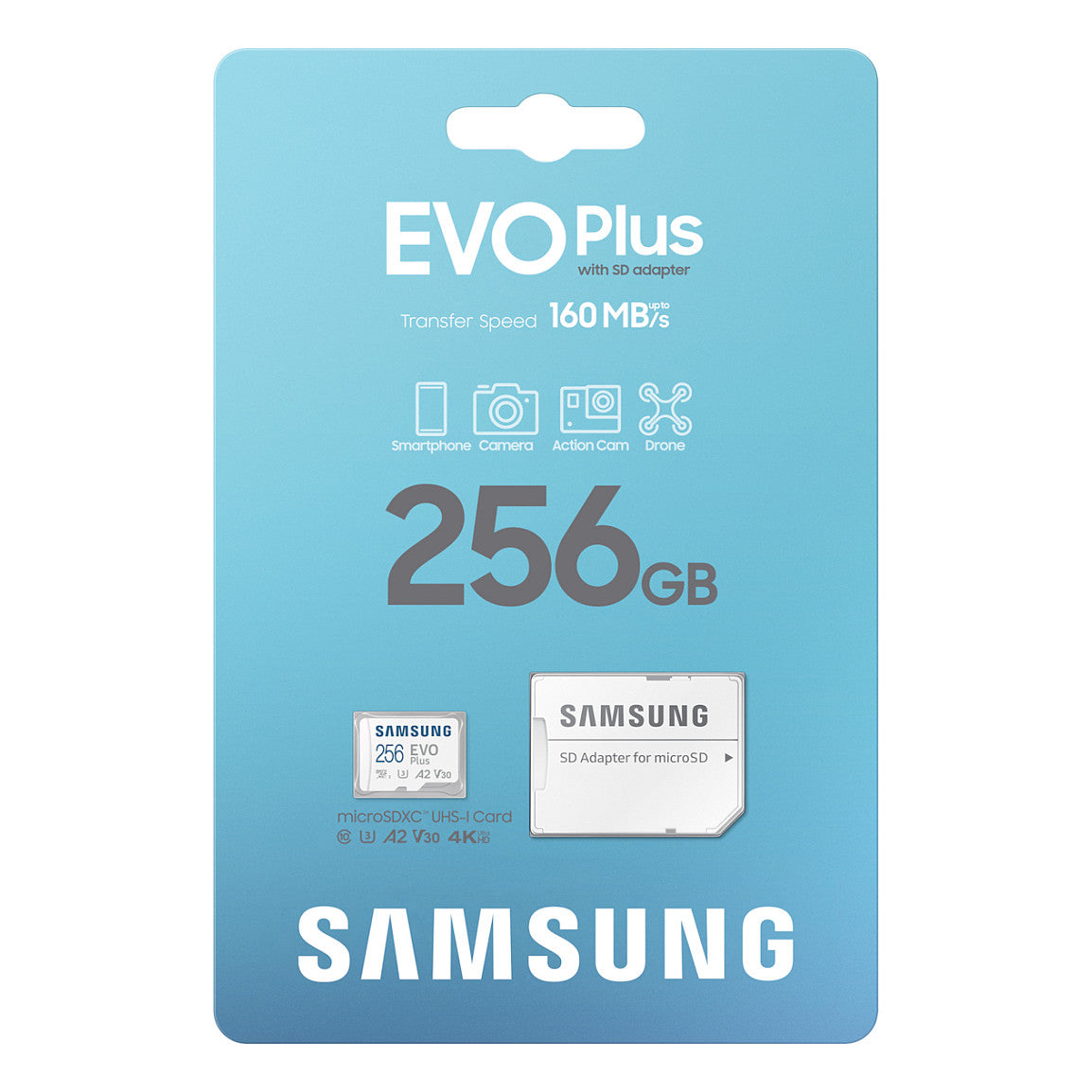 CARD 256GB Samsung Evo Plus microsdxc UHS-I U3 inkl. SD Adapter