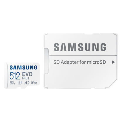 CARD 512GB Samsung EVO PLUS microsdxc UHS-I U3 inkl. SD Adapter