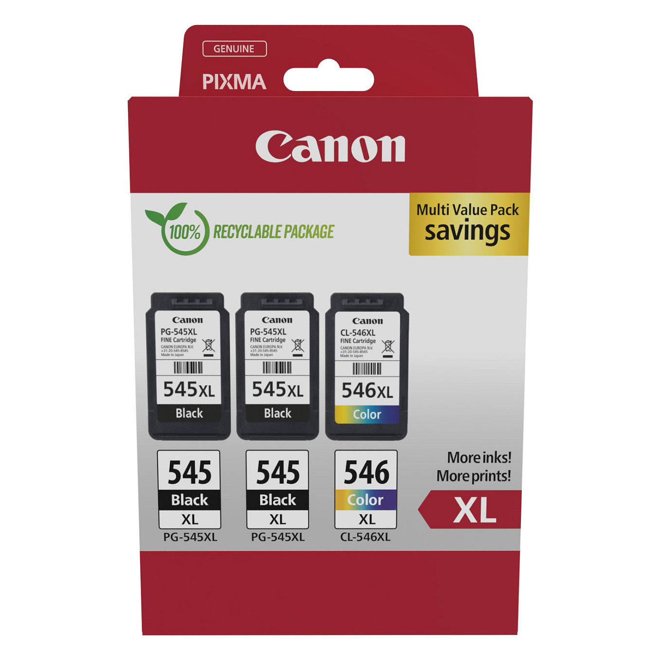 Canon Tinte PG-545XL/CL-546XL 8283B013 3er Multipack (2xBK/Color)