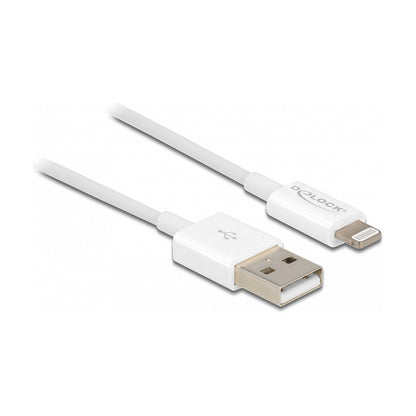 Delock USB 2.0 > Lightning (ST-ST) 0,15m Ladekabel Weiß